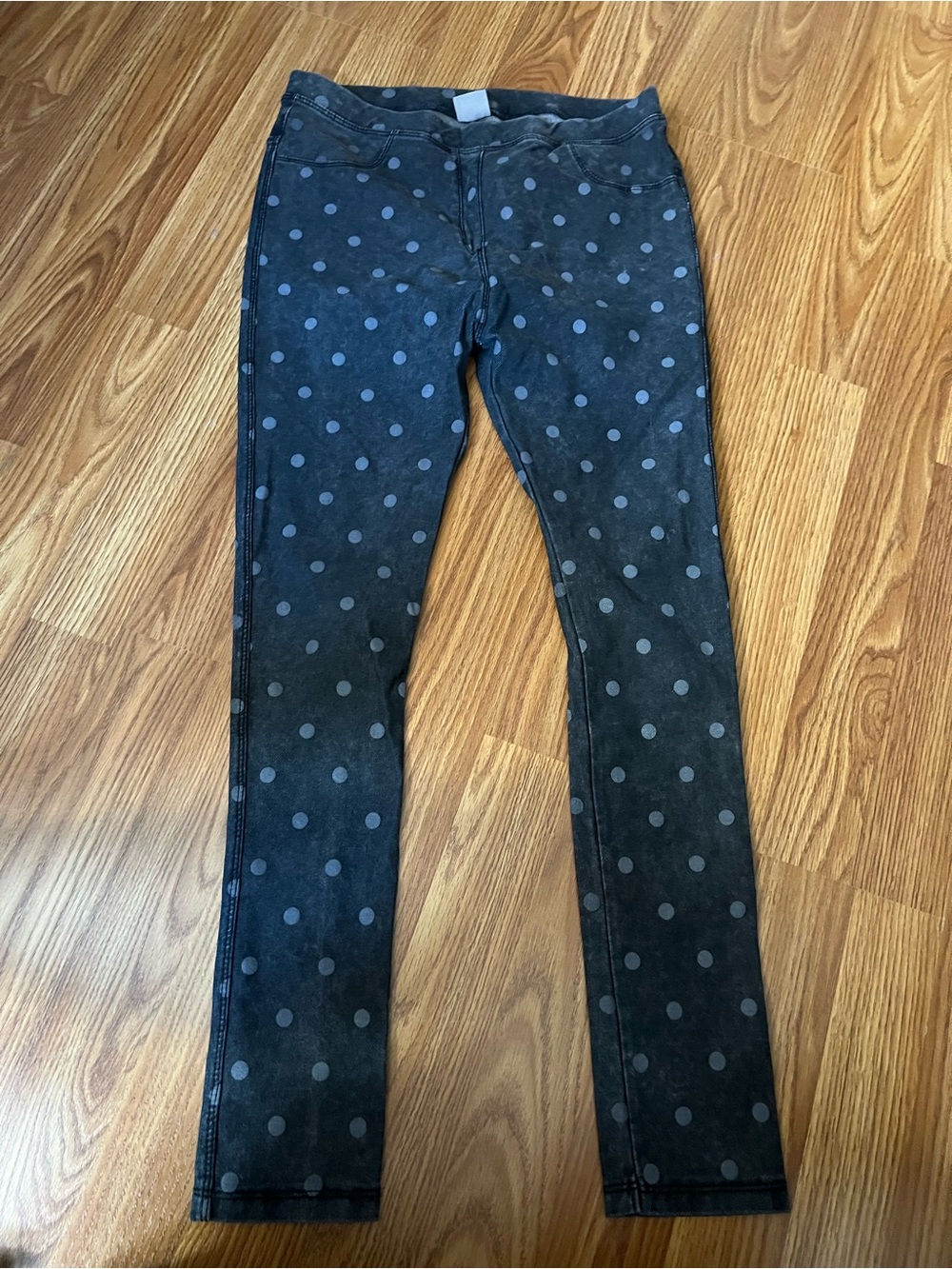 Black Polka Dot kids Slim Jeans